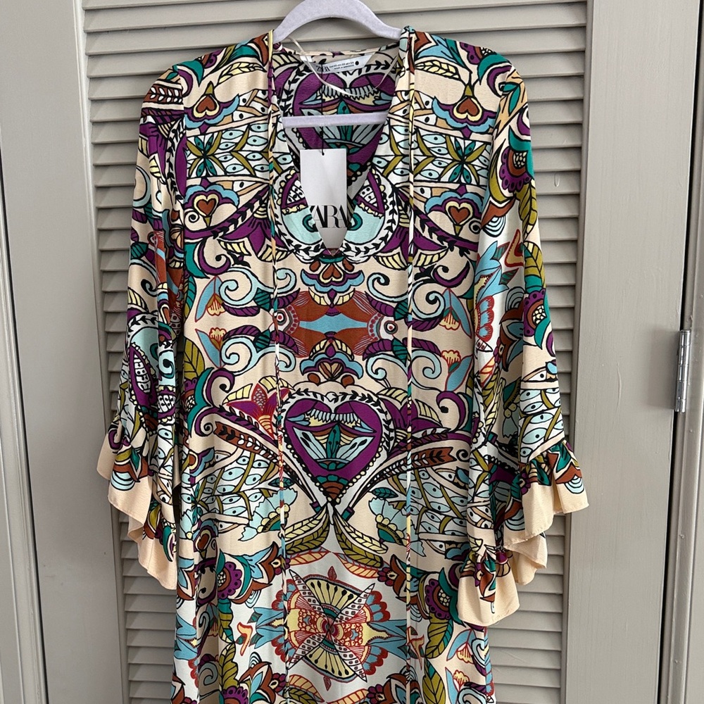 Zara Multicolor Patterned Dress